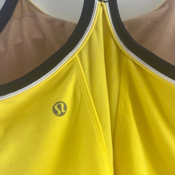 Lululemon Women Power Top Y Tank  Built-In Bra  2Item = 70$ Yellows and Purples - Picture 4 of 8
